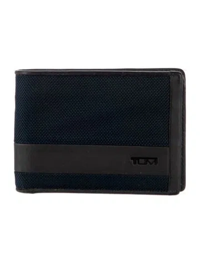 Pre-owned Tumi Colorblock Pattern Wallet In Blue