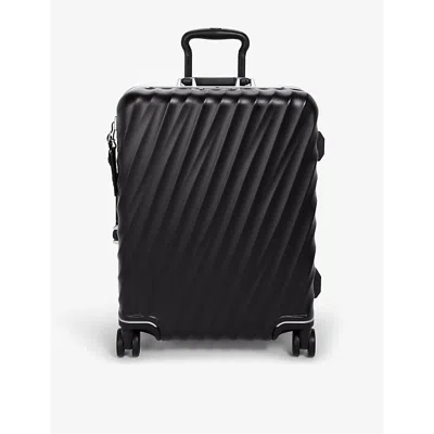 TUMI BLACK TEXTURE CONTINENTAL CARRY-ON SHELL SUITCASE 55CM