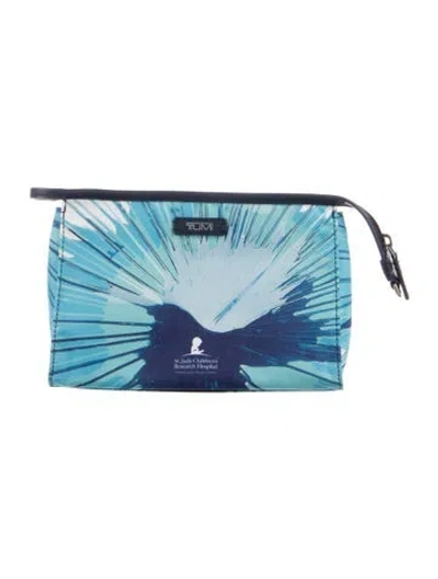 Pre-owned Tumi Cosmetic Bag In Blue