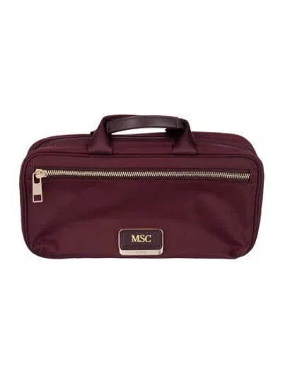 Pre-owned Tumi Cosmetic Bag In Burgundy