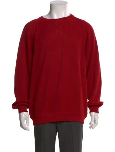 Pre-owned Tumi Crew Neck Long Sleeve Pullover In Red
