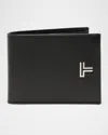 Tumi Double Billfold Wallet In Black Pebbled