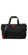Tumi Double Expansion Satchel Black/red In Multi