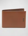 Tumi Double Leather Billfold In Cognac