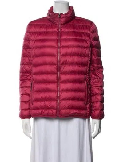 Pre-owned Tumi Down Jacket In Burgundy