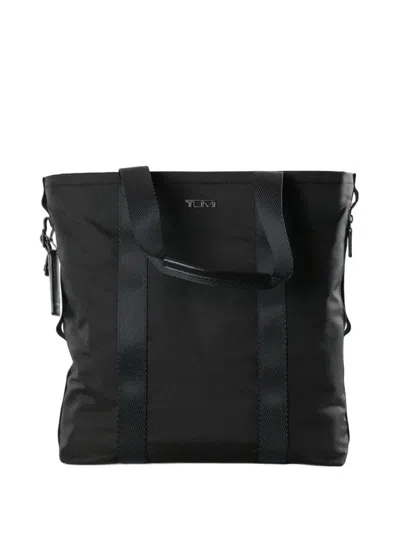 Tumi Essential Logo-plaque Tote Bag In Black
