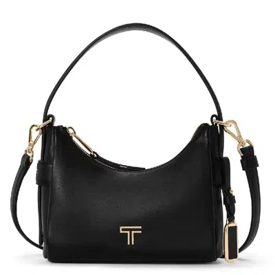 Tumi Evora Mini Hobo Crossbody Bag In ["black","gold Tone"]