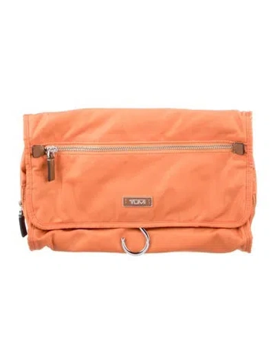 Pre-owned Tumi Foldable Cosmetic Bag In Orange