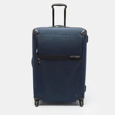 Pre-owned Tumi Gen 4.2 Cintinental Navy Blue Nylon 4 Wheeled Expandable Long Trip Luggage