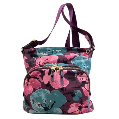 Pre-owned Tumi Green Pink Purple Nylon Shoulder Bag () In Green, Pink, Purple