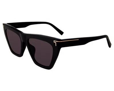 Tumi Grey Cat Eye Ladies Sunglasses Stu507 0700 55 In Black