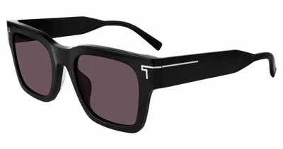 Tumi Grey Square Men's Sunglasses Stu508 1bla 52 In Black