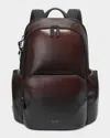 Tumi Hadden Leather Backpack In Burgundy
