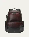 Tumi Hadden Leather Backpack In Burgundy