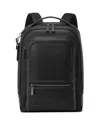 Tumi Harrison Bradner Leather Backpack In Black Bomb