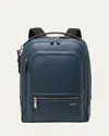 Tumi Harrison Bradner Leather Backpack In Blue