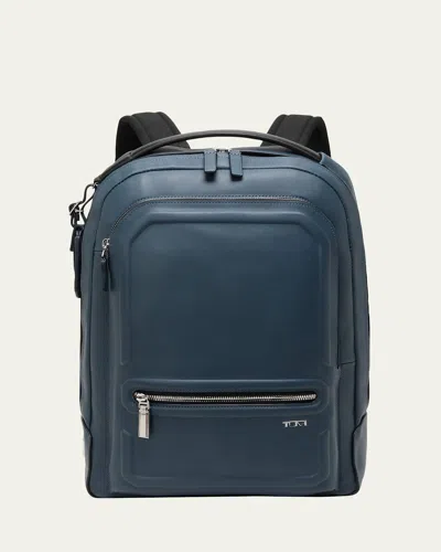 Tumi Harrison Bradner Leather Backpack In Blue