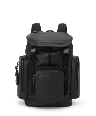 Tumi Harrison Small Griffen Flap Backpack In Black Bombe