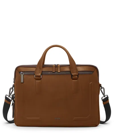 Tumi Harrison Sycamore Slim Brief In Cognac Bombe