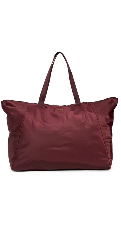Tumi Just In Case Tote Wine In Burgundy
