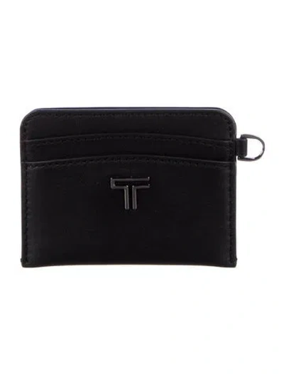 Pre-owned Tumi Lace Card Holder In Black