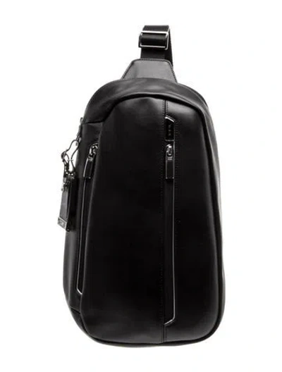 Pre-owned Tumi Leather Backpack In Black