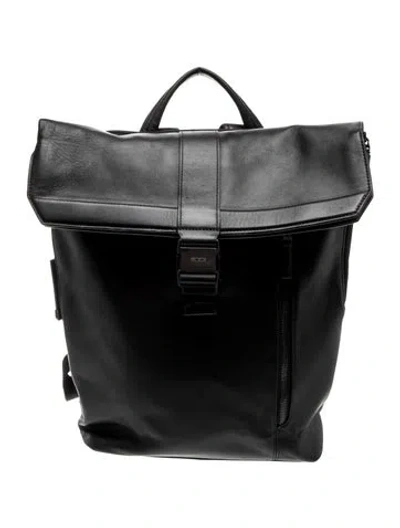 Pre-owned Tumi Leather Backpack In Black