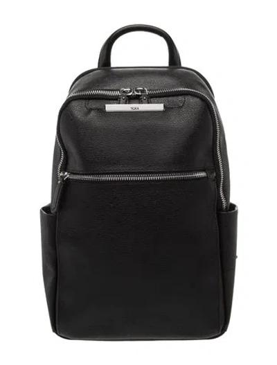 Pre-owned Tumi Leather Backpack In Black