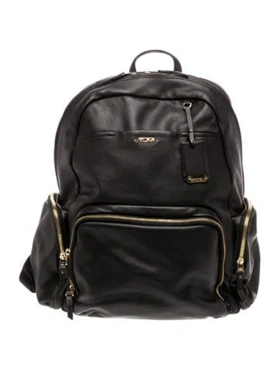 Pre-owned Tumi Leather Backpack In Black