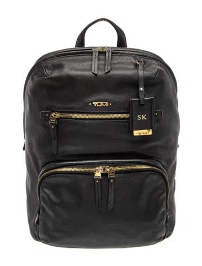 Pre-owned Tumi Leather Backpack In Black