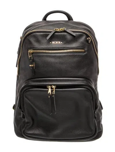 Pre-owned Tumi Leather Backpack In Black