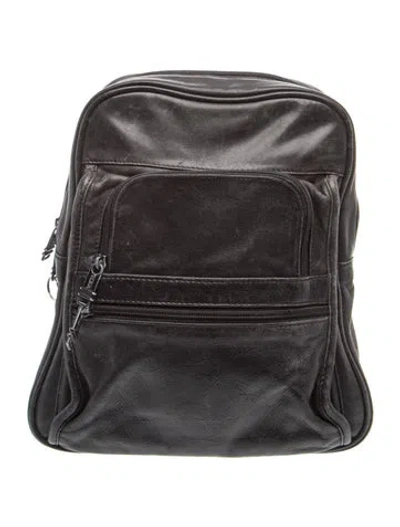 Pre-owned Tumi Leather Backpack In Black