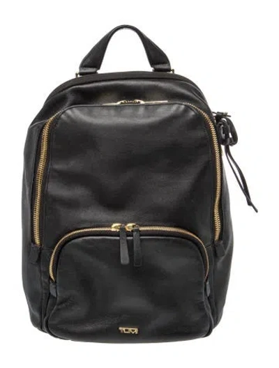 Pre-owned Tumi Leather Backpack In Black