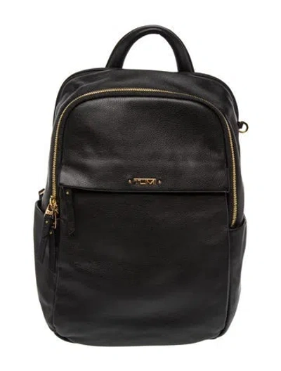 Pre-owned Tumi Leather Backpack In Black