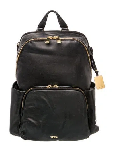Pre-owned Tumi Leather Backpack In Black