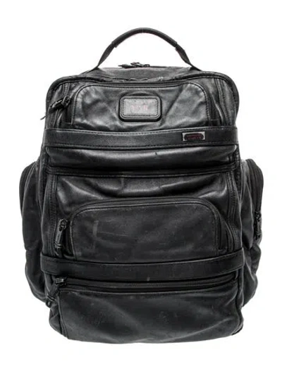Pre-owned Tumi Leather Backpack In Black