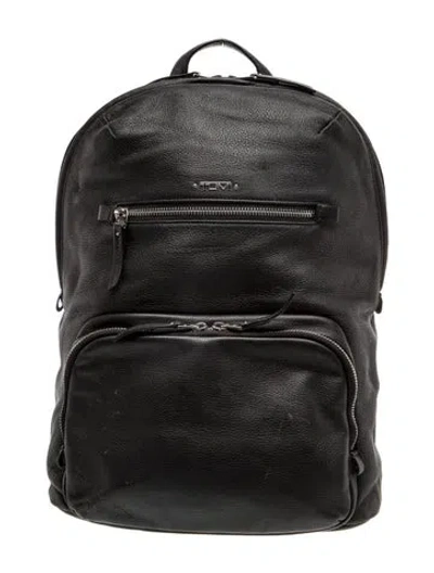 Pre-owned Tumi Leather Backpack In Black