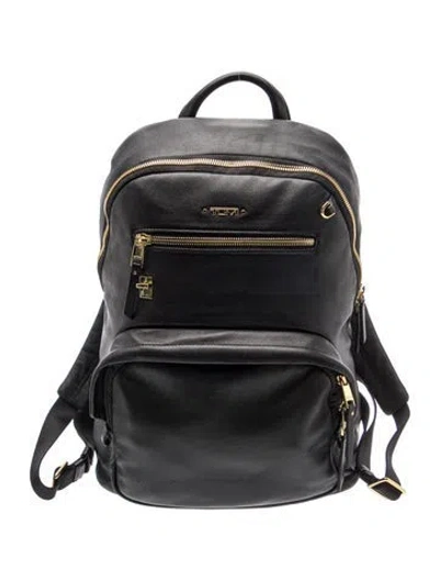 Pre-owned Tumi Leather Backpack In Black