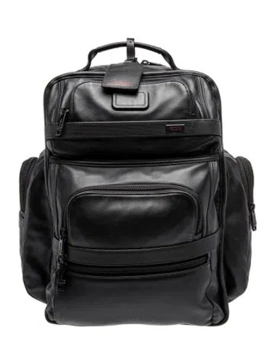 Pre-owned Tumi Leather Backpack In Black