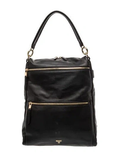 Pre-owned Tumi Leather Backpack In Black