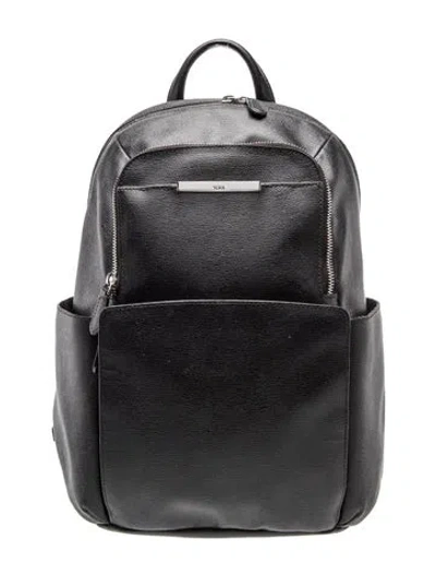 Pre-owned Tumi Leather Backpack In Black