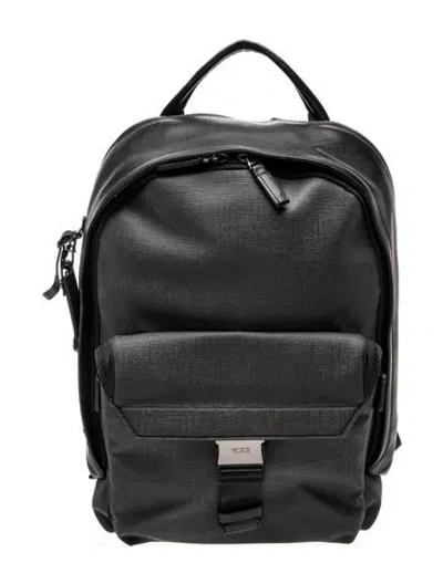 Pre-owned Tumi Leather Backpack In Black