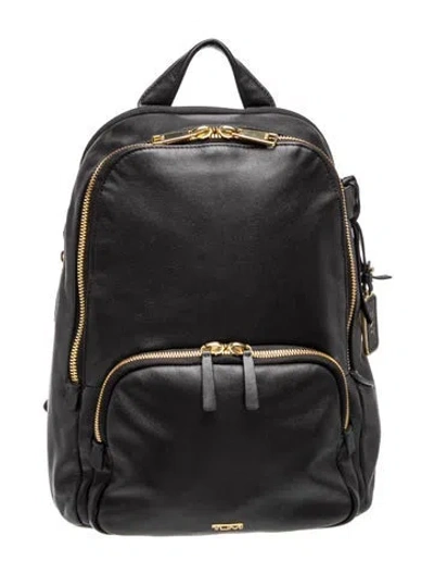 Pre-owned Tumi Leather Backpack In Black