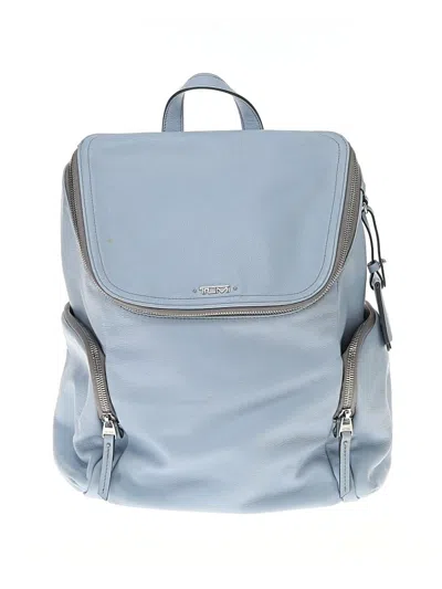 Pre-owned Tumi Leather Backpack In Blue