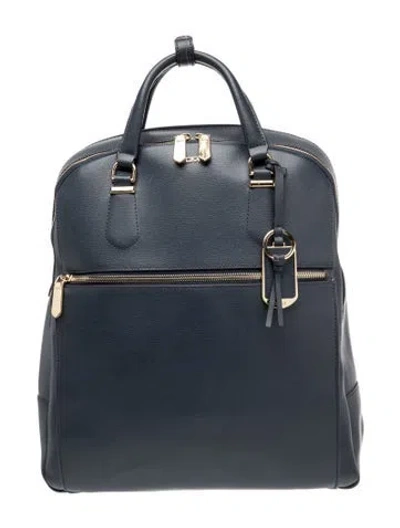 Pre-owned Tumi Leather Backpack In Blue