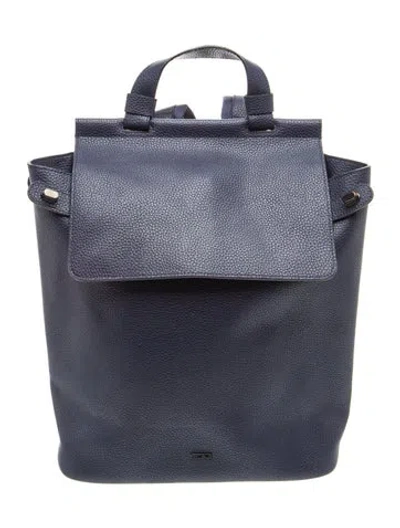 Pre-owned Tumi Leather Backpack In Blue