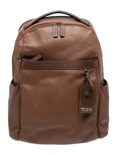 Pre-owned Tumi Leather Backpack In Brown