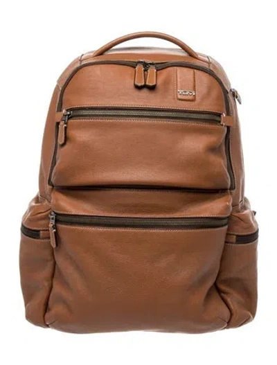 Pre-owned Tumi Leather Backpack In Brown