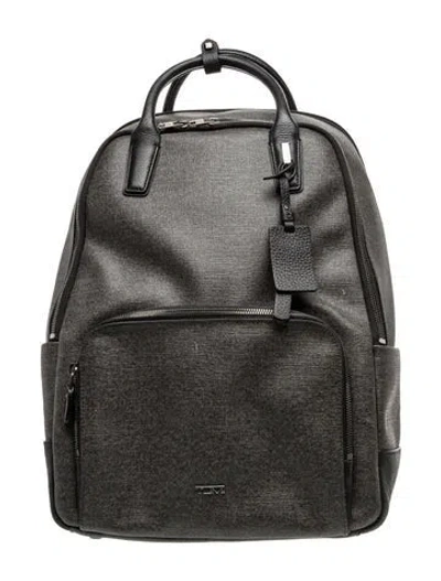 Pre-owned Tumi Leather Backpack In Grey