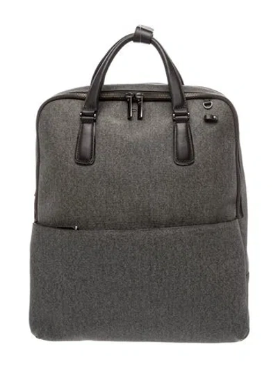 Pre-owned Tumi Leather Backpack In Grey